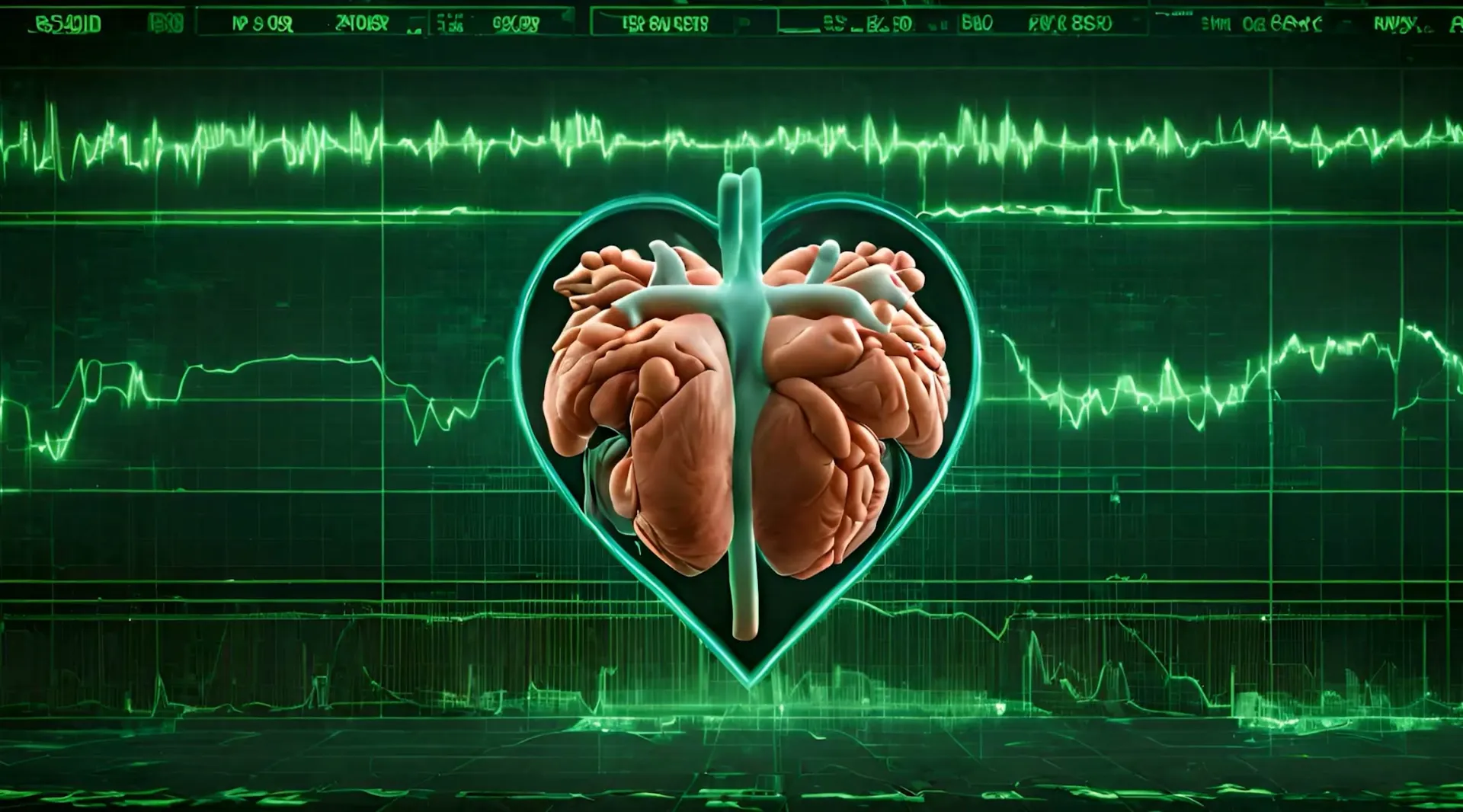 Heart Monitor Energetic Cardiac Waveform Video